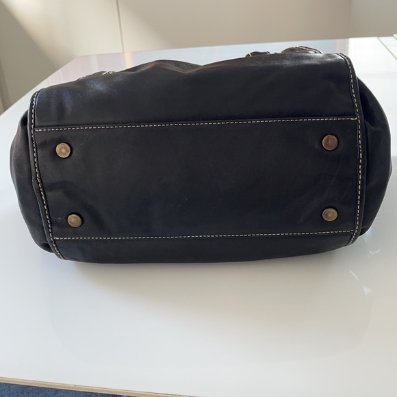 Kenneth Cole NY Black leather studded 2 handle handbag - Picture 10 of 16